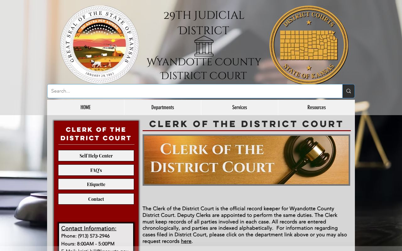 Wyandotte County Clerk of the District Court official page