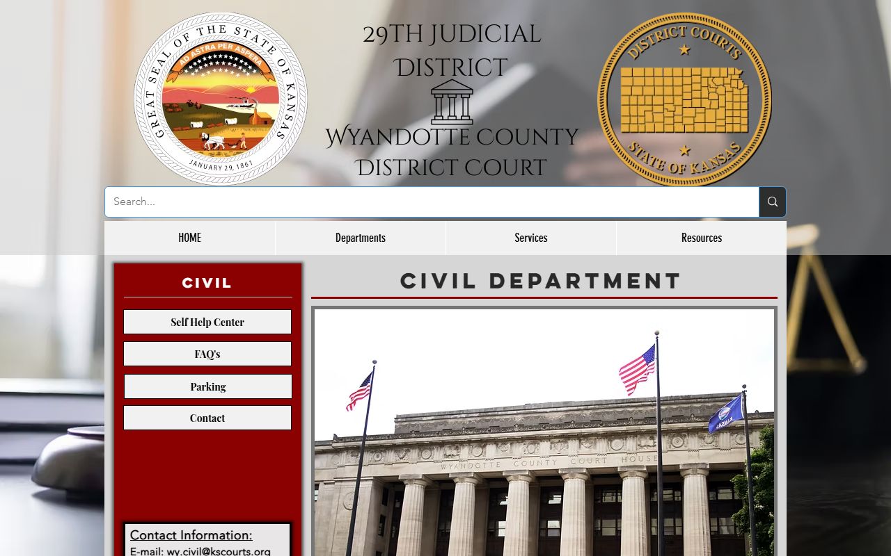 Wyandotte County court dockets Civil Department source page