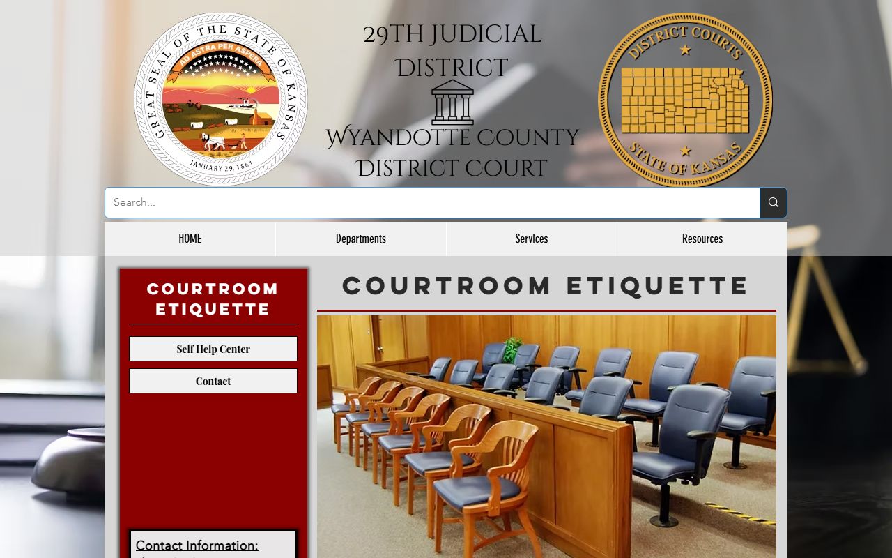 Wyandotte County court records courtroom rules and visitor conduct