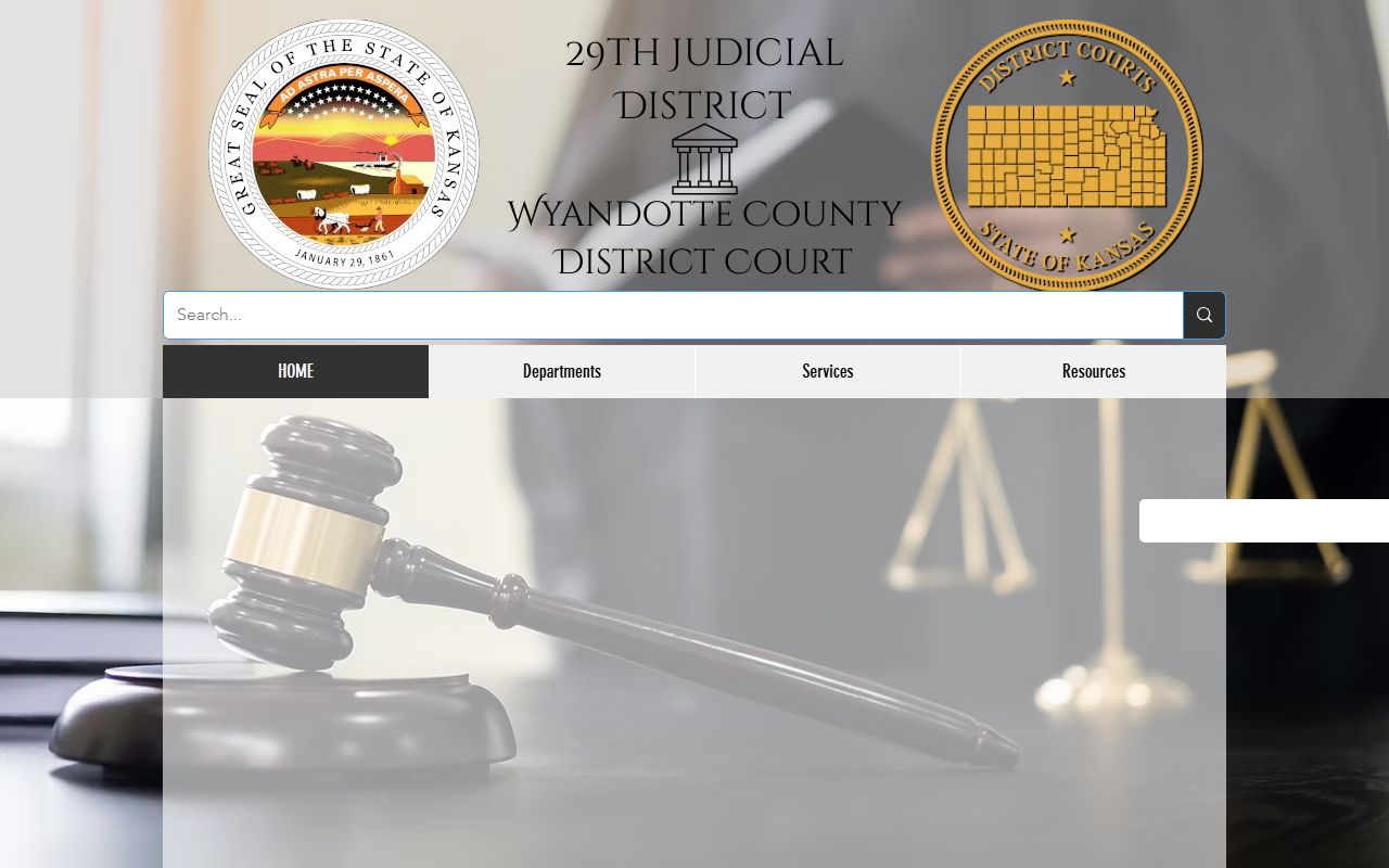 Wyandotte County court records official 29th Judicial District Court home page