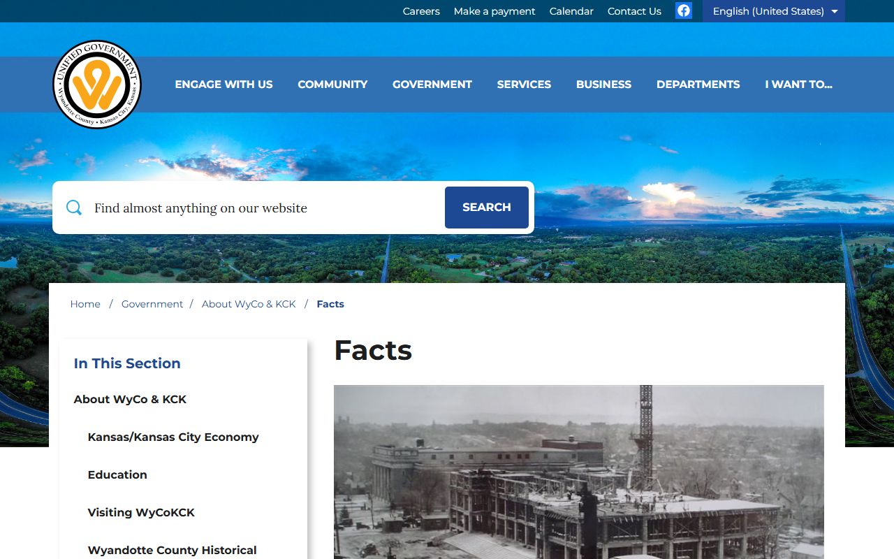 Wyandotte County court records Unified Government local facts page